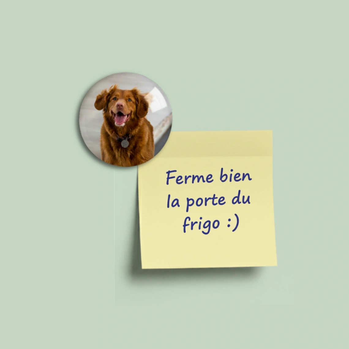 Magnet Bombé en Cristal Personnalisé avec Photo - Magnet