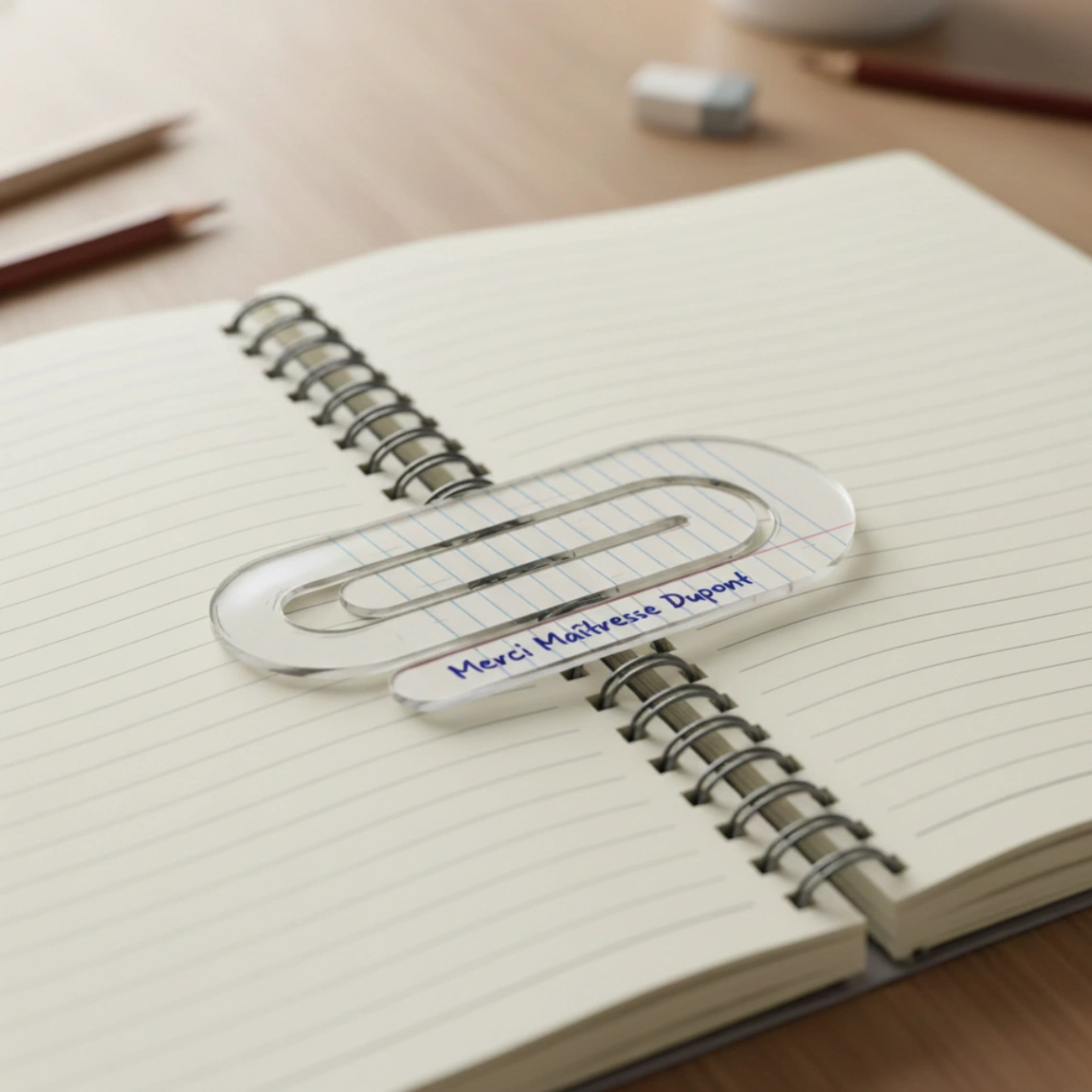 Marque-page Personnalisé pour Enseignant(e) – Acrylique 10 x 5 cm – Cadeau Maître ou Maîtresse d’école