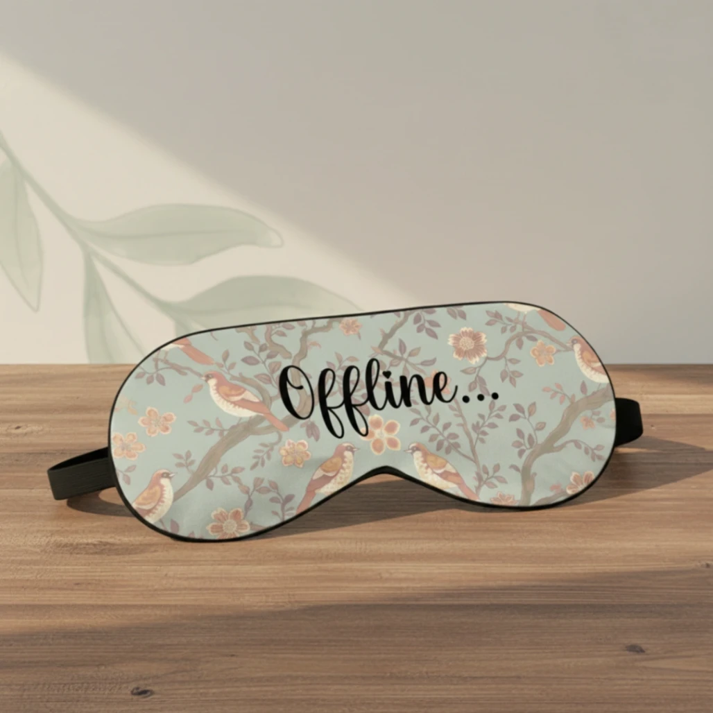 Masque de Sommeil Personnalisé Avec texte - Design Chinoiserie