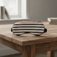 Masque de Sommeil Personnalisable avec Initiales - Style Marinière