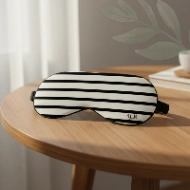 Masque de Sommeil Personnalisable avec Initiales - Style Marinière