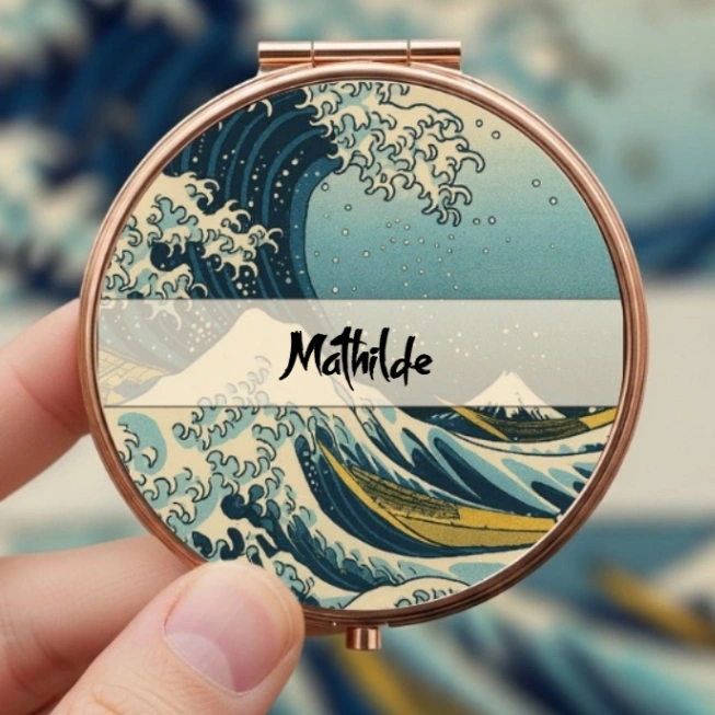 Miroir Personnalisé avec Prénom - Inspiration Japon