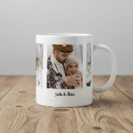 Mug Personnalisé "Souvenirs Polaroid" | Collage 3 Photos & Prénoms