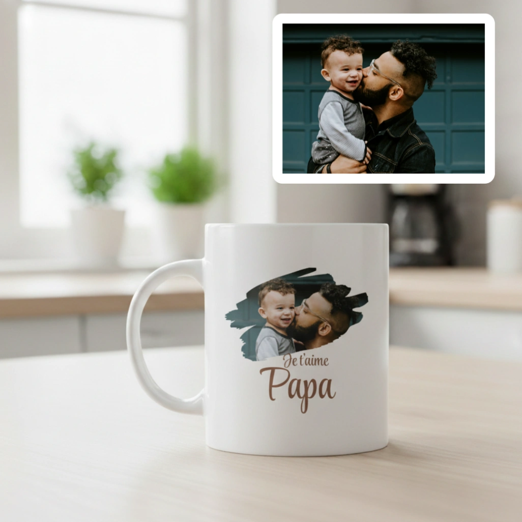 Mug Personnalisé avec Photo et Texte - Cadeau Unique et Original