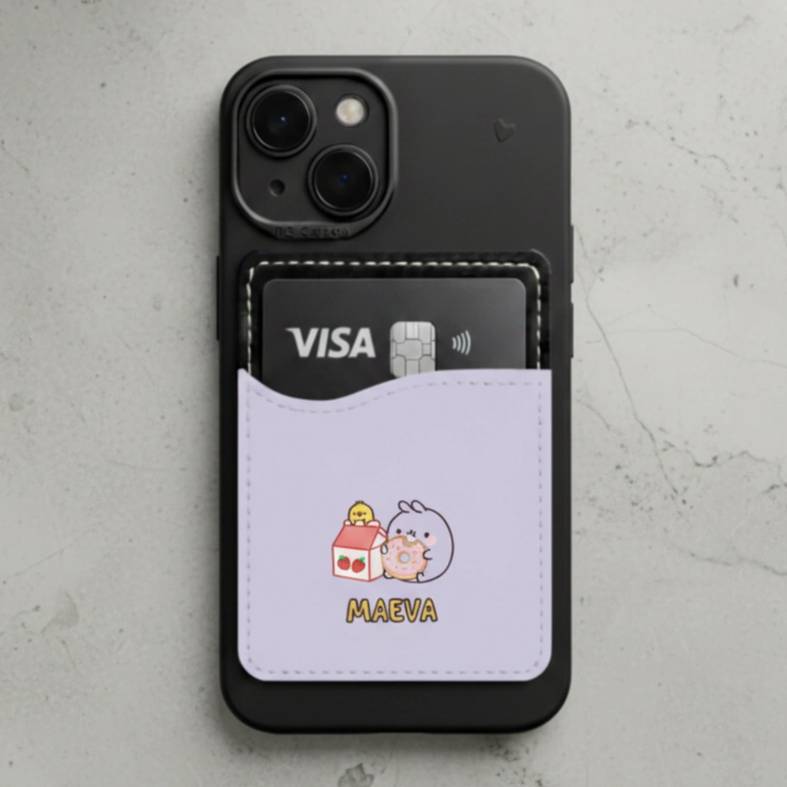 Porte-carte pour Téléphone Personnalisé avec Prénom - Design Kawaii