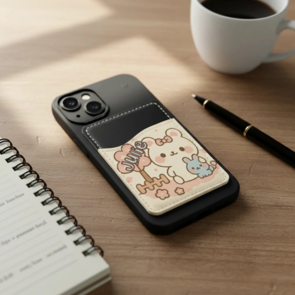 Porte-carte pour Téléphone Personnalisé avec Prénom - Design Kawaii