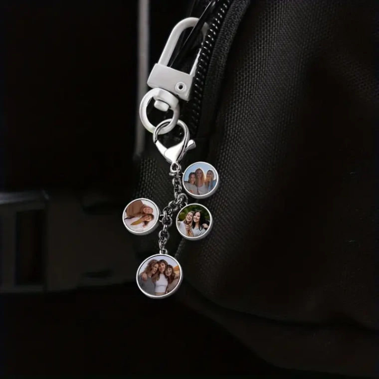 Porte-clés Personnalisé avec 4 Photos