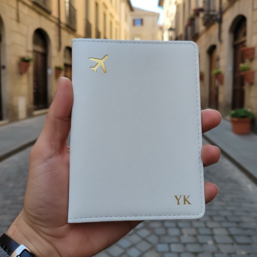 Porte-passeport et Étiquette de Valise Personnalisés avec Prénom ou Initiales