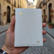 Set Protège-passeport et Étiquette de Valise Personnalisé Prénom
