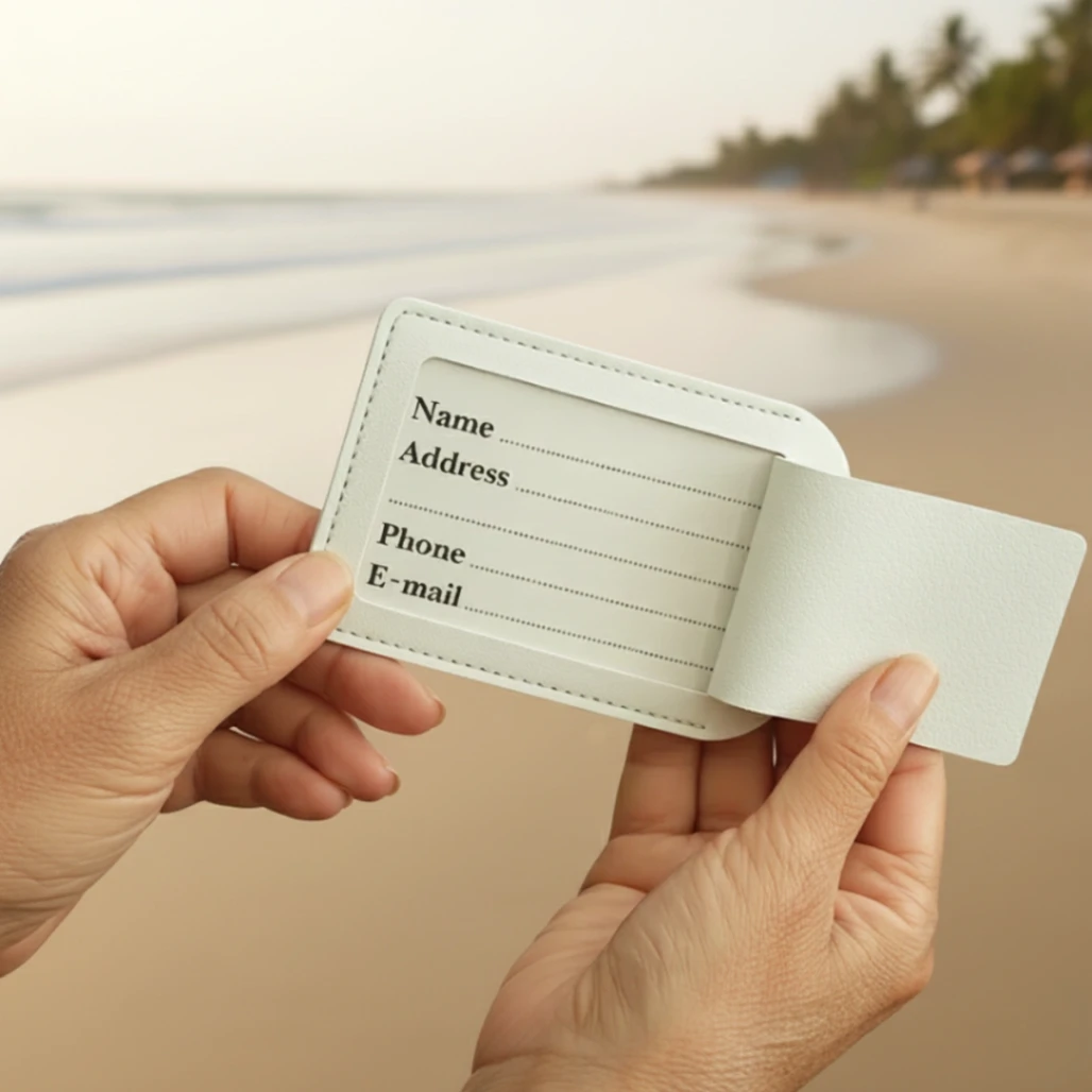 Porte-passeport et Étiquette de Valise Personnalisés avec Prénom ou Initiales