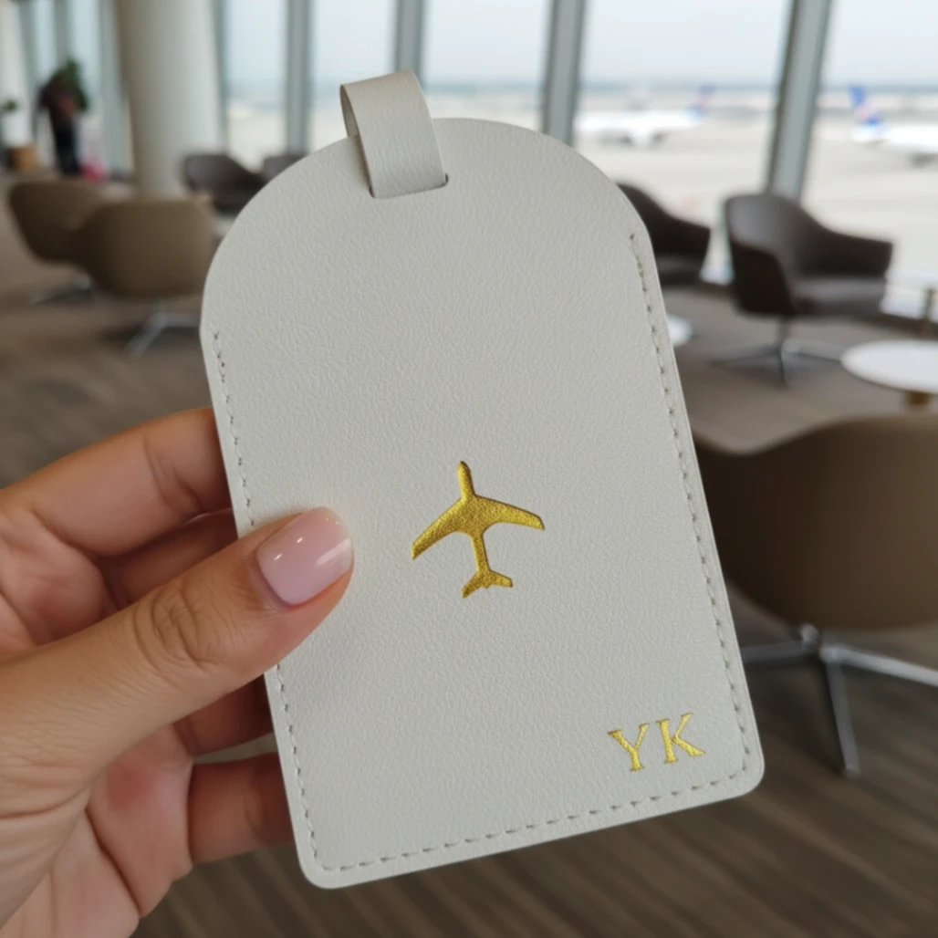 Porte-passeport et Étiquette de Valise Personnalisés avec Prénom ou Initiales