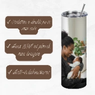 Tumbler Personnalisé avec Photo – Double Paroi Inox, Couvercle & Paille Inclus